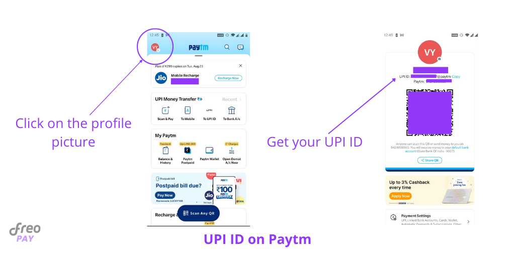steps to find upi id on paytm